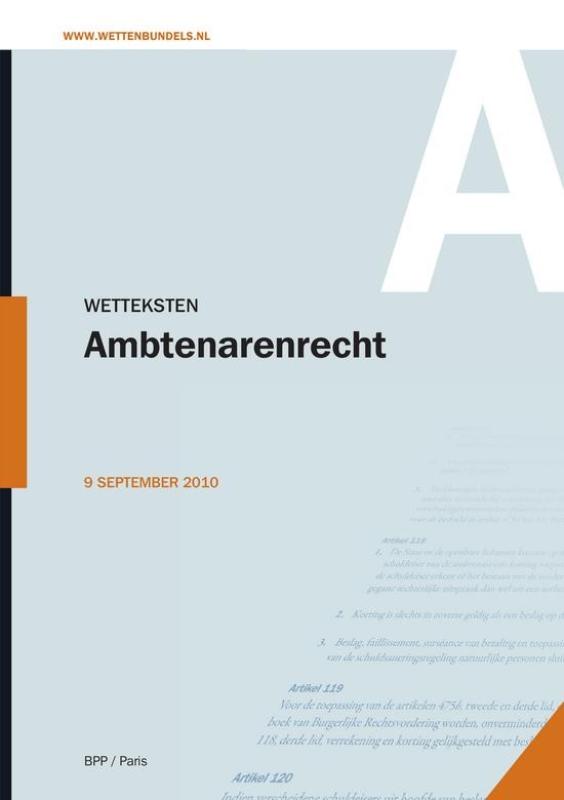 Omslag van Wetteksten Ambtenarenrecht