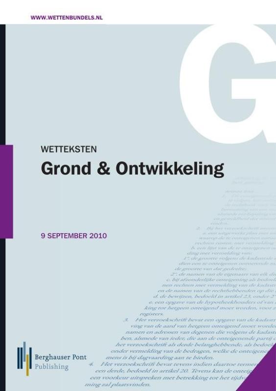 Omslag van Wetteksten Grond en Ontwikkeling