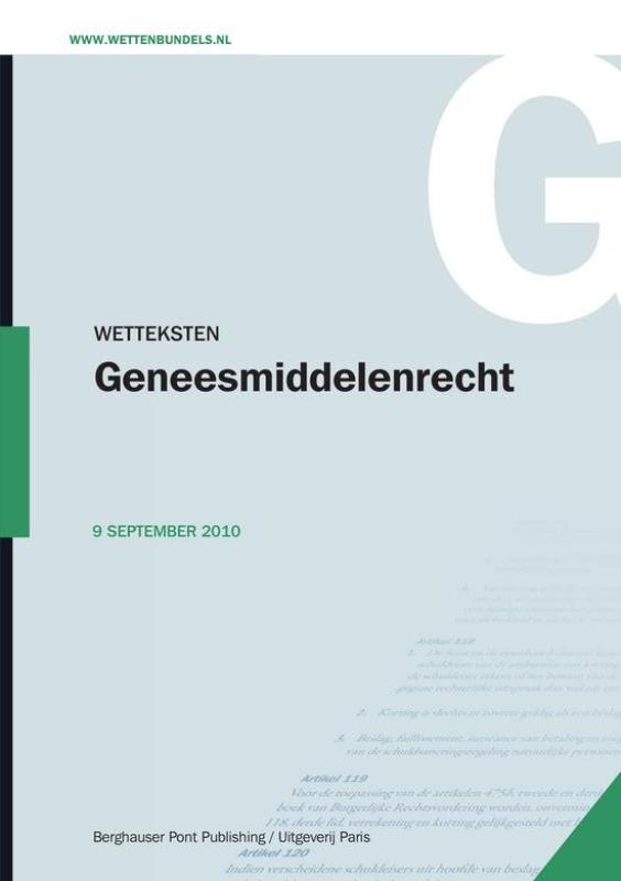 Omslag van Wetteksten Geneesmiddelenrecht