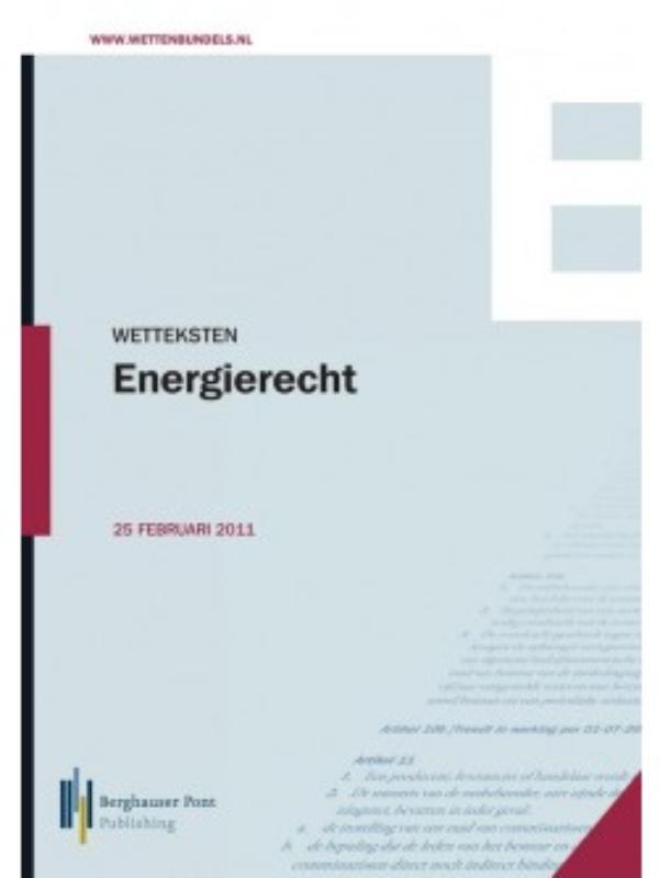 Omslag van Wetteksten Energierecht