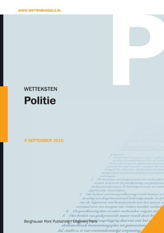 Omslag van Wetteksten Politie