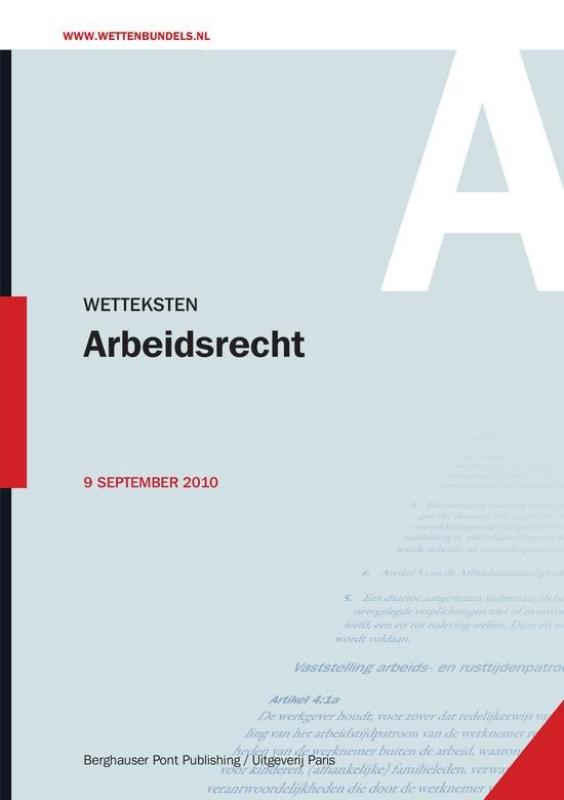 Omslag van Wetteksten Arbeidsrecht