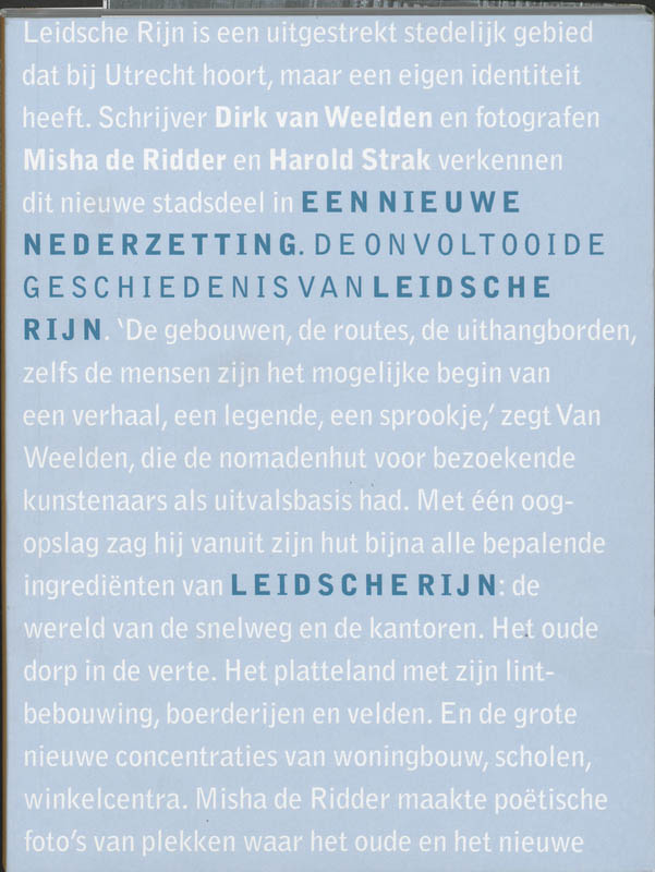 Omslag van Een nieuwe nederzetting