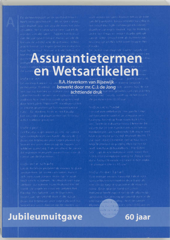 Omslag van Assurantietermen en Wetsartikelen