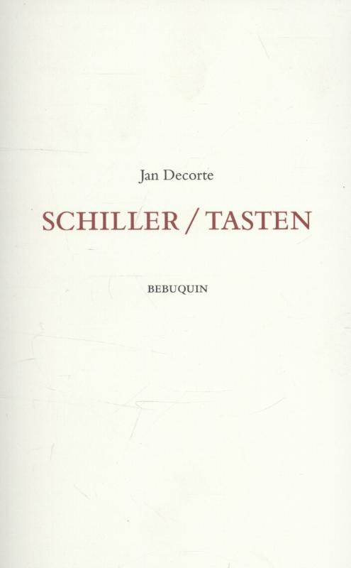 Omslag van Schiller / Tasten
