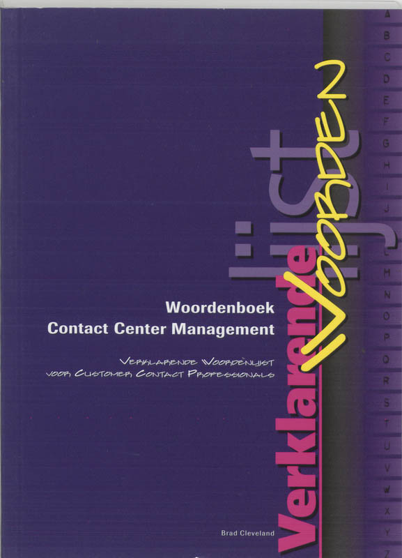 Omslag van Woordenboek Contact Center Management