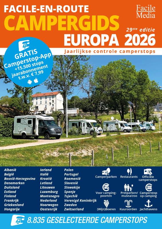 Omslag van Facile-en-Route Campergids Europa 2026