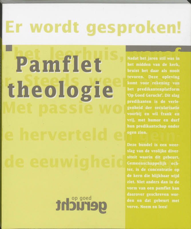 Omslag van Pamflet theologie