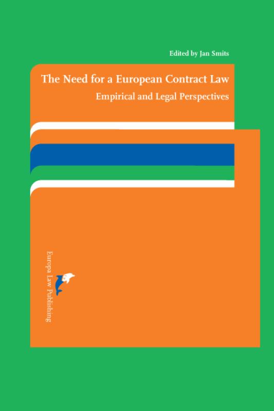 Omslag van The need for a European Contract Law
