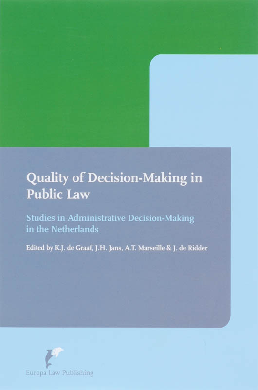 Omslag van Quality of Decision-making in Public Law