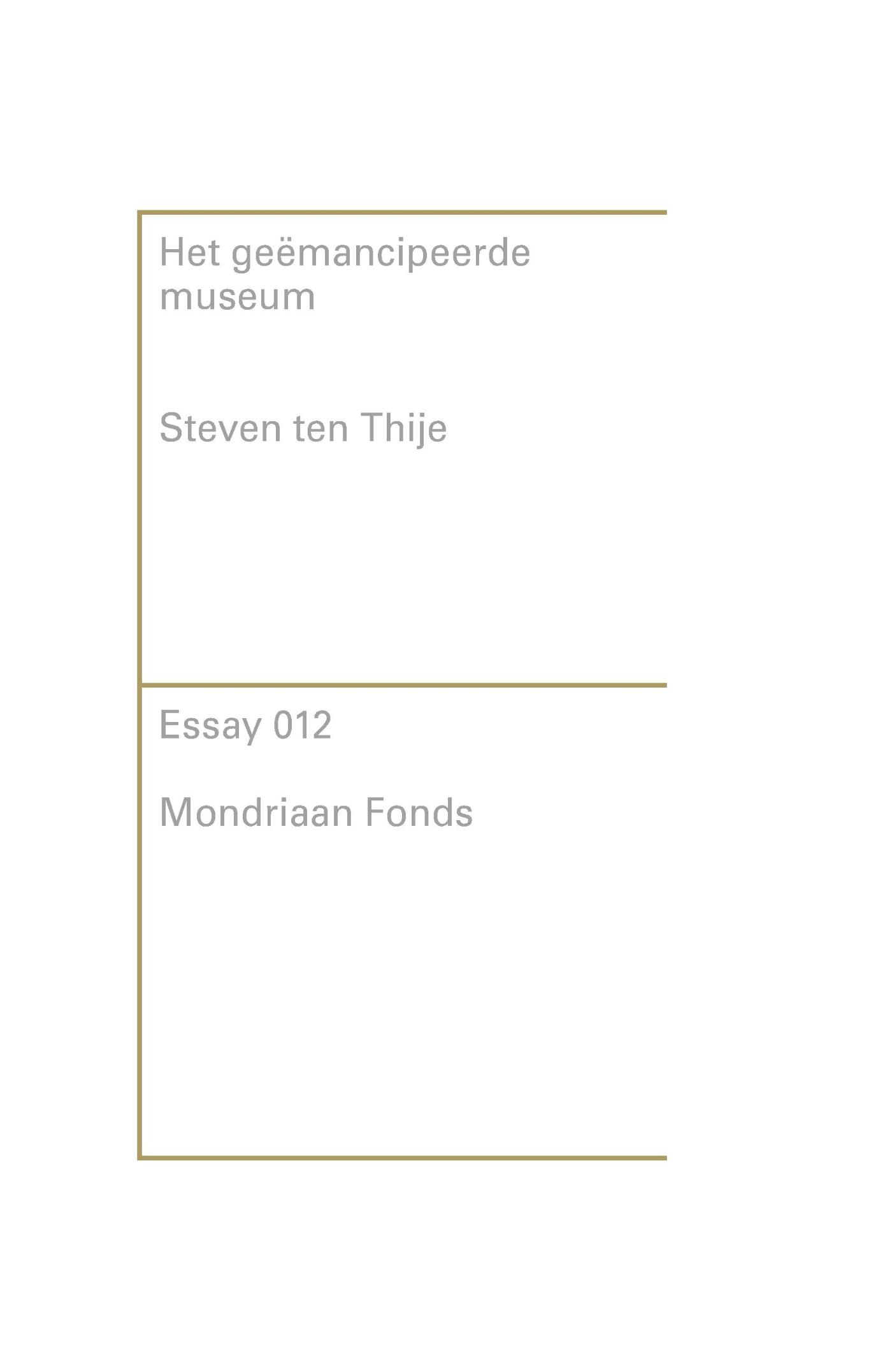 Omslag van Het geëmancipeerde museum