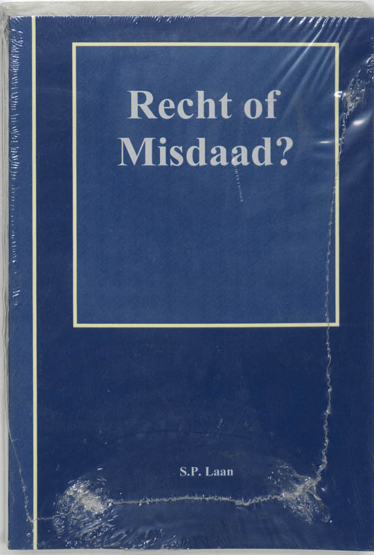 Omslag van Recht op misdaad