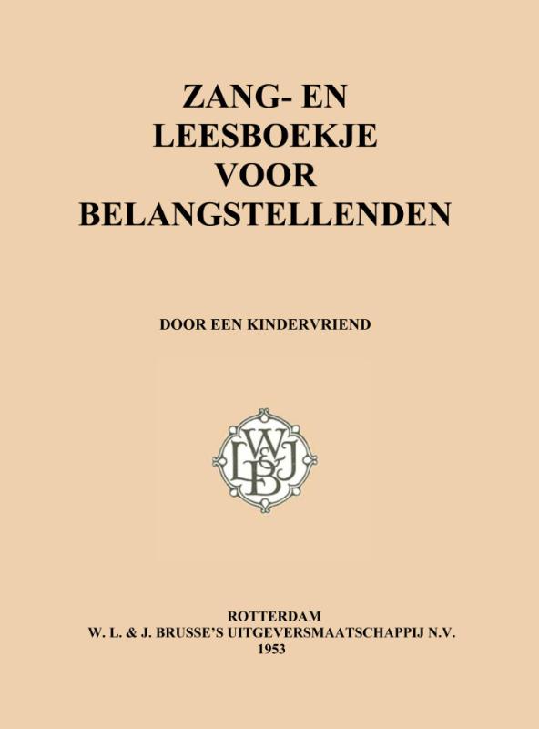 Omslag van Zang- en leesboekje voor belangstellenden