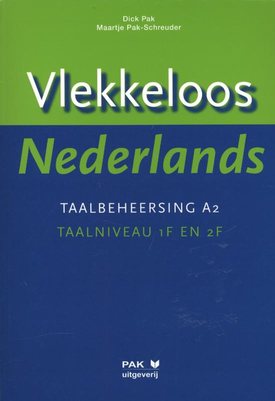 Omslag van Taalbeheersing A2 taalniveau 1F en 2F