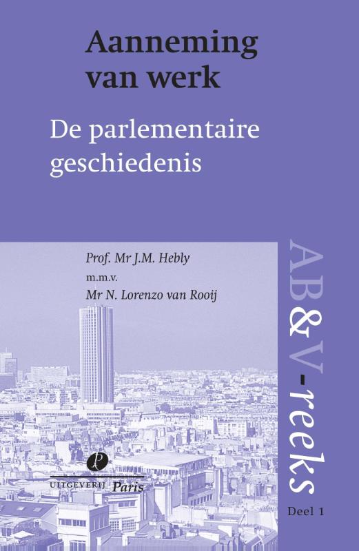 Omslag van Aanneming van werk, parlementaire geschiedenis