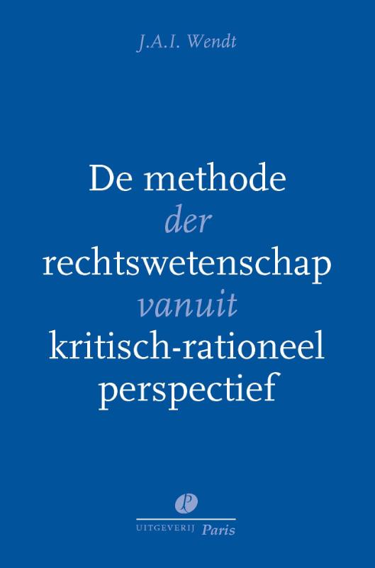 Omslag van De methode der rechtswetenschap vanuit kritisch-rationeel perspectief