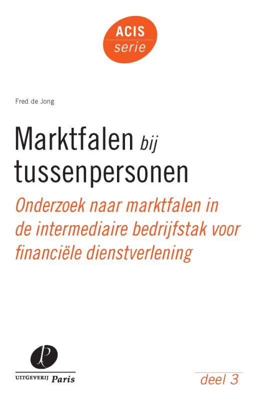 Omslag van Marktfalen bij tussenpersonen