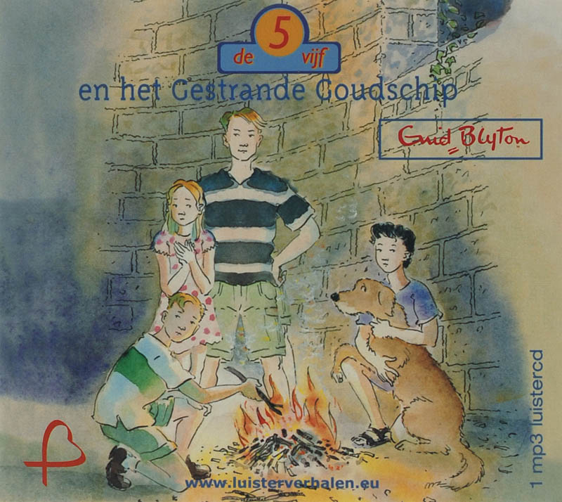 Omslag van De Vijf en het gestrande goudschip