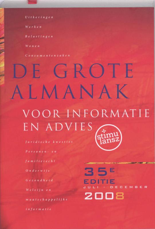 Omslag van De grote almanak voor informatie en advies