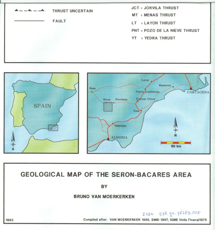 Omslag van Geological map of the Serón-Bacares area