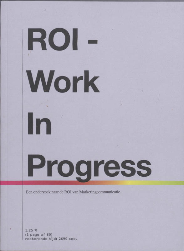 Omslag van ROI - Work In Progress