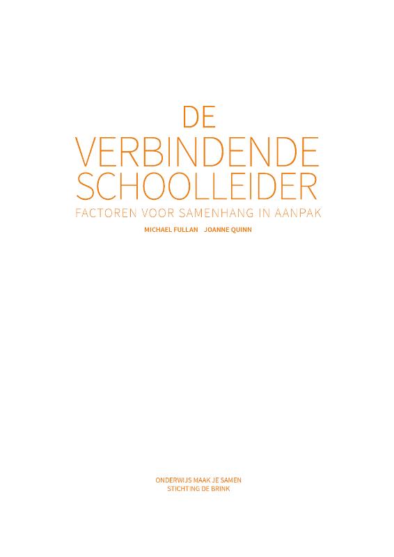 Omslag van De verbindende schoolleider