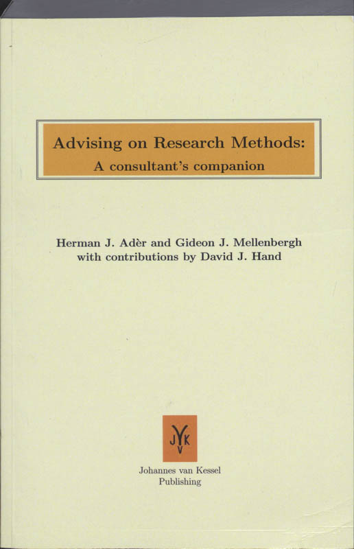 Omslag van Advising on research methods