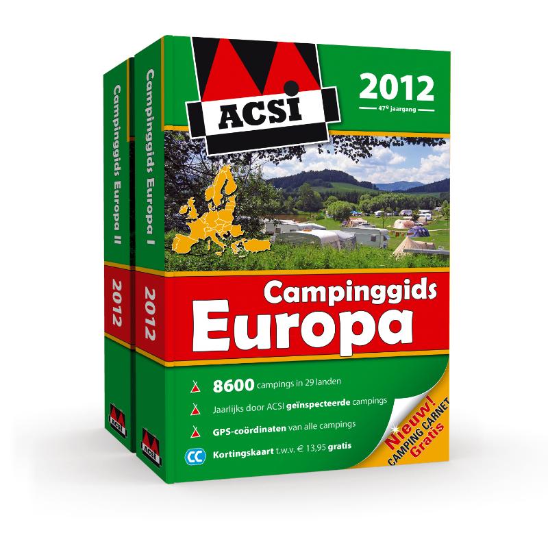 Omslag van ACSI campinggids Europa 2012