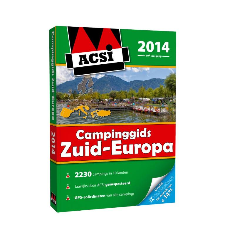 Omslag van ACSI campinggids Zuid-Europa 2014