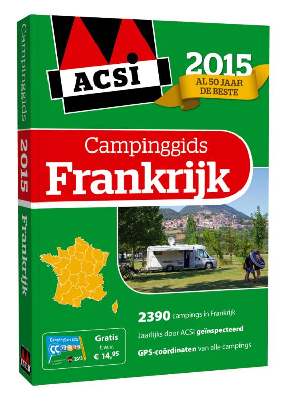 Omslag van ACSI campinggids Frankrijk 2015