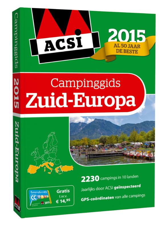 Omslag van ACSI campinggids Zuid-Europa 2015