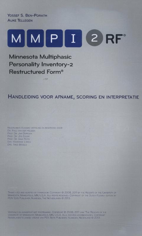Omslag van MMPI-2-RF