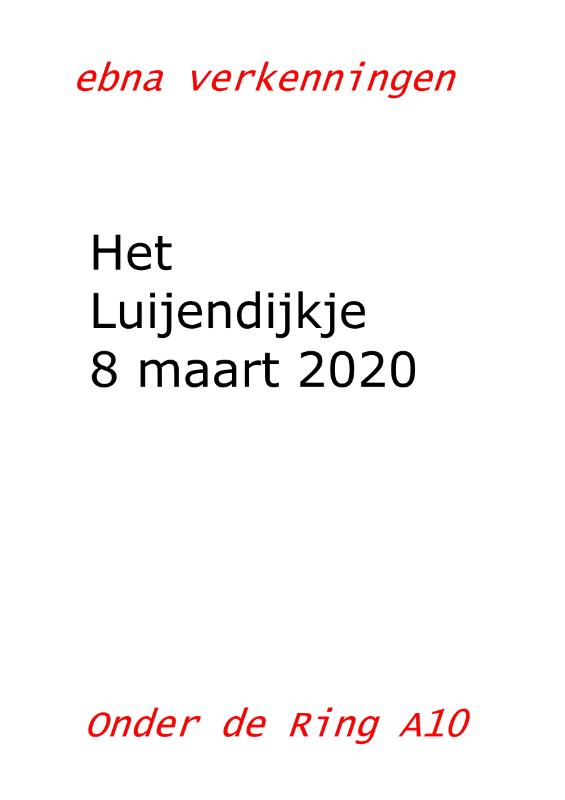 Omslag van Het Luiendijkje 8 maart 2020