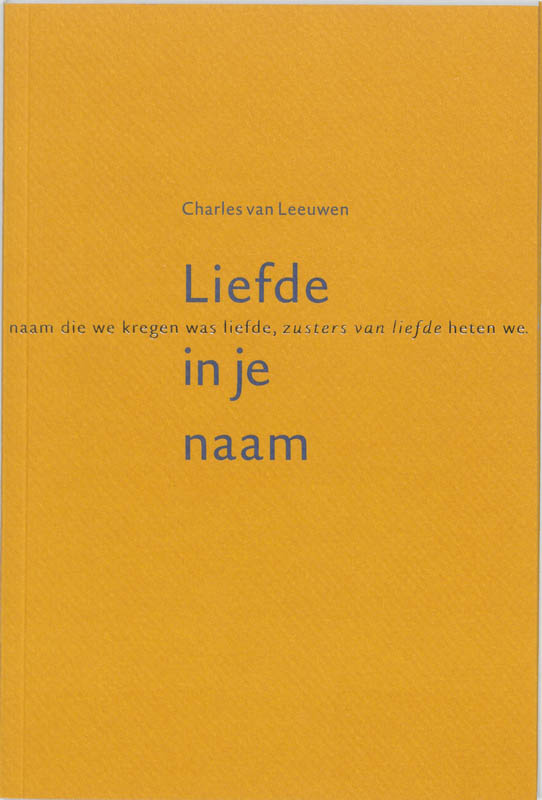 Omslag van Liefde in je naam