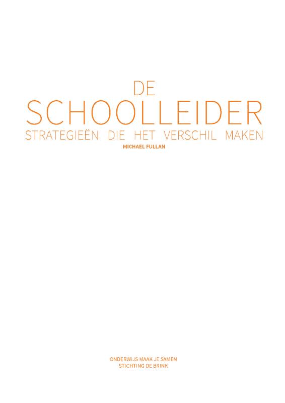 Omslag van De schoolleider