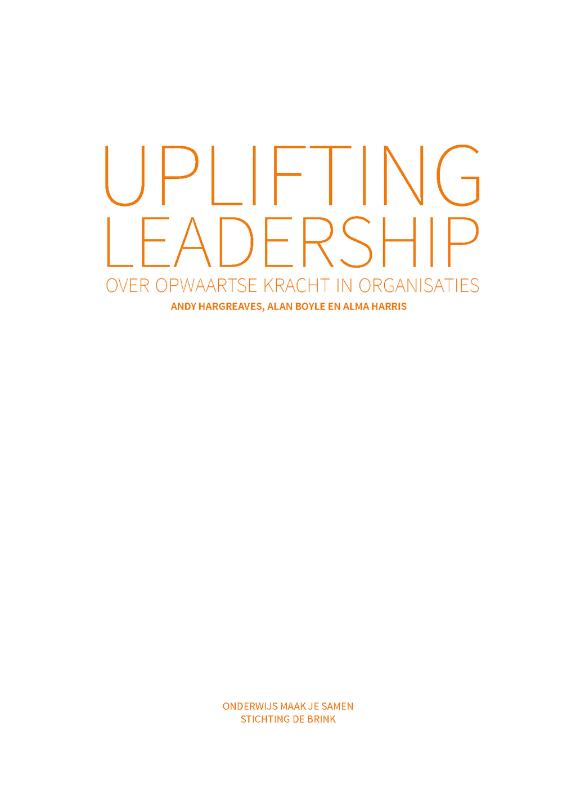 Omslag van Uplifting leadership