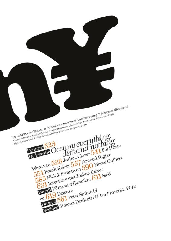 Omslag van Occupy everything, demand nothing