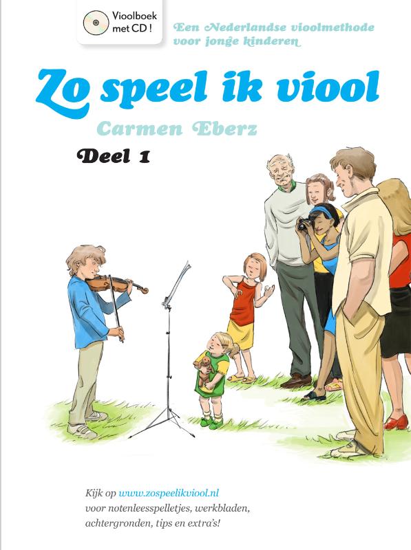 Omslag van vioolboek met online pianobegeleiding!