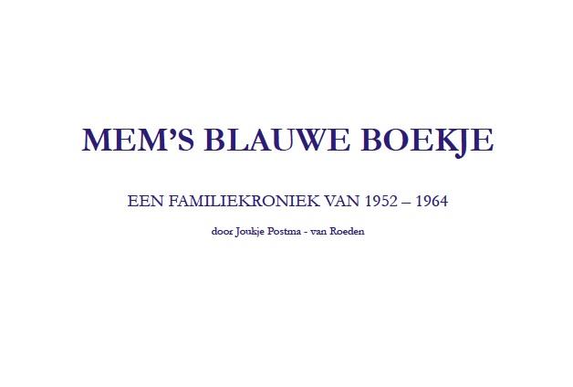 Omslag van Mems blauwe boekje