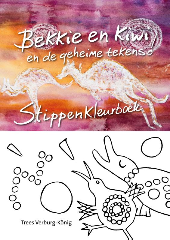 Omslag van Kleurboek Bekkie en Kiwi en de geheime tekens