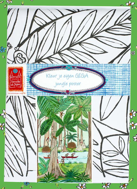 Omslag van Kleur je eigen Giga jungle poster