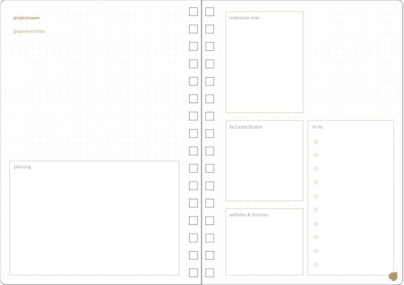 Omslag van Paper time planner navulling projectplanning