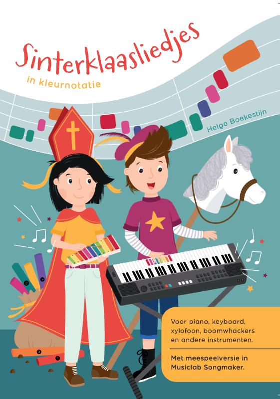 Omslag van Sinterklaasliedjes in kleurnotatie