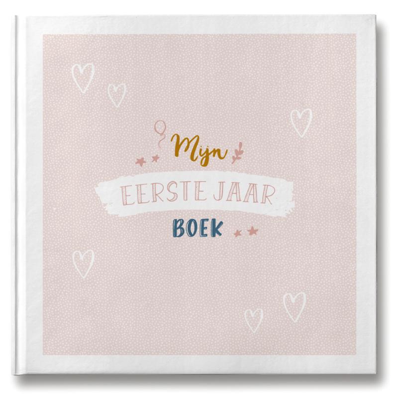 Omslag van Mijn eerste jaar boek (roze)
