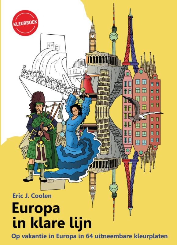 Omslag van Europa in klare lijn kleurboek