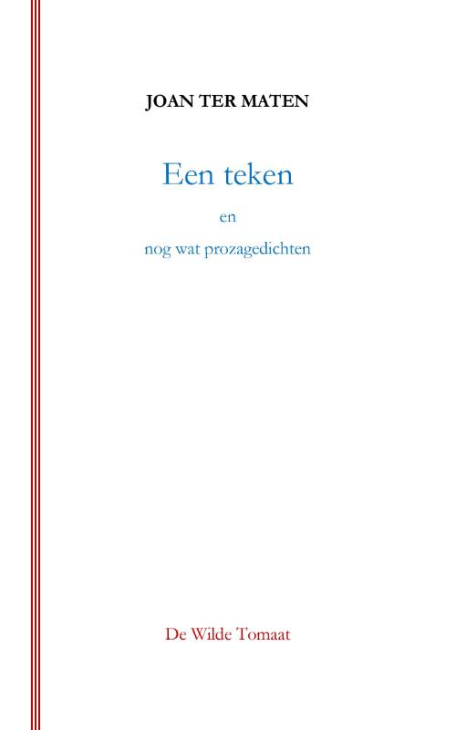 Omslag van Een teken