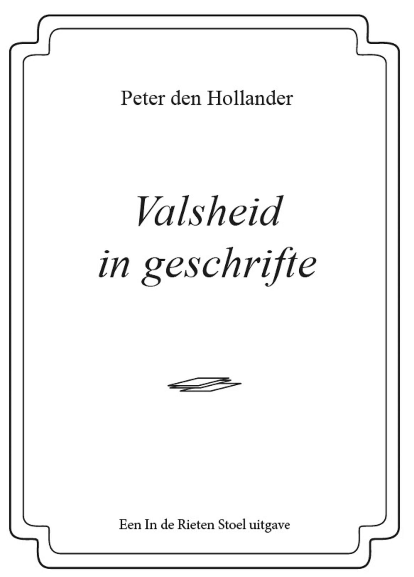 Omslag van Valsheid in geschrifte