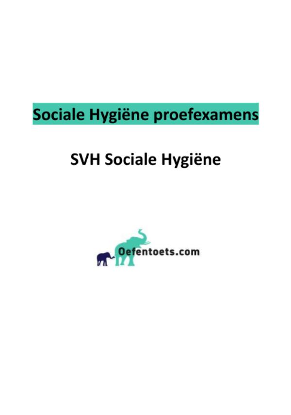 Omslag van Proefexamens sociale hygiëne