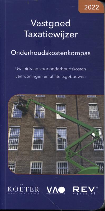 Omslag van Vastgoed taxatiewijzer onderhoudskostenkompas 2022