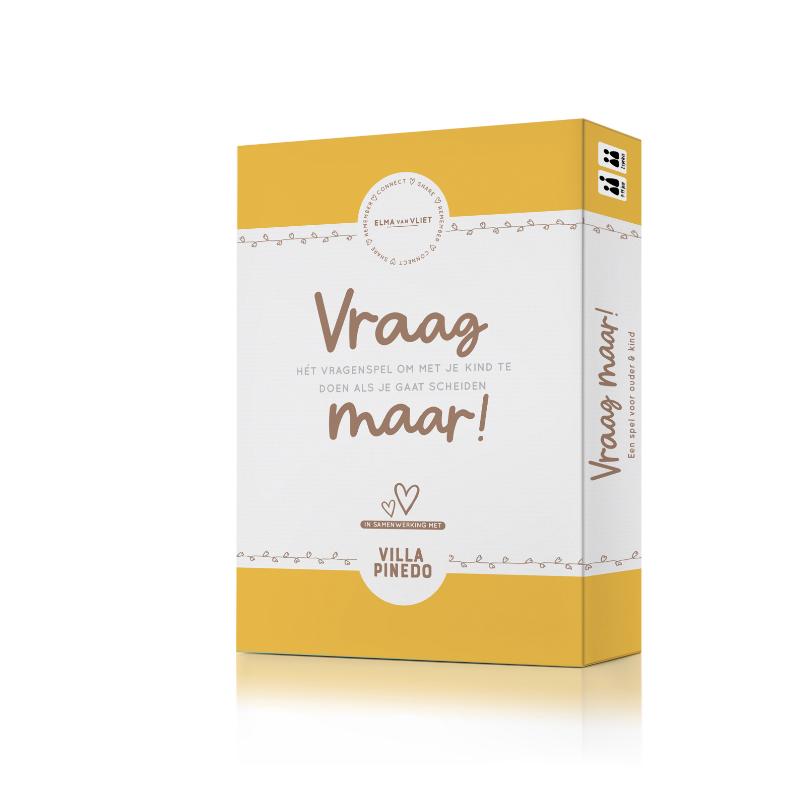 Omslag van Vraag Maar! Scheiden (thema editie met Stichting Villa Pinedo)